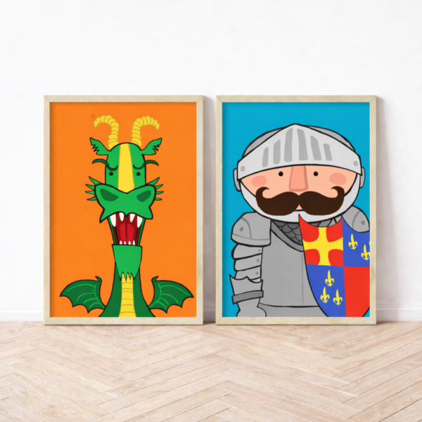 knight and dragon set